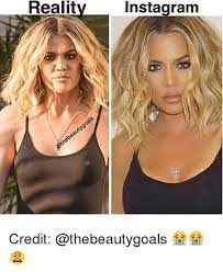 Khloe kardashian' losing weight khloe kardashian is often compared to her sisters, who are a lot smaller and slimmer. Khloe Kardashian Insta Vs Real Life Instagram Vs Real Life Celebrity Plastic Surgery Instagram