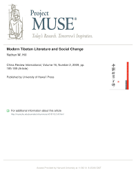 Pdf Modern Tibetan Literature And Social Change Review