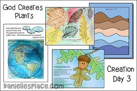 Ideas for a preschool theme unit about trees. Creation Crafts Day 3