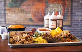 Our Family Style Smokehouse Platter Serves Four And Comes With A Half Rack Of Baby Back Ribs Sliced Brisket Pu Bbq Pork Recipes Bbq Chicken Recipes Bbq Beans