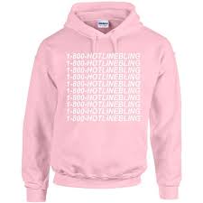 1 800 Hotline Bling Hoodie Sweatshirt Pullover Light Pink Hotline Bling Sweater Sweatshirts Pullover Sweatshirts Hoodies