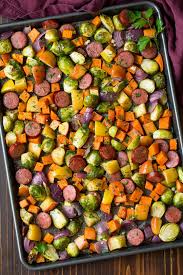 While the cutlets grill, toast the bread. Autumn Sausage Veggie And Apple Sheet Pan Dinner Cooking Classy