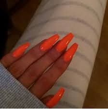 Huge savings for neon orange nail polish. Orange Nails Summer Neon Coffin Ballerina Long Proartcat Orange Nails Ballerina Acrylic Nails Neon Orange Nails