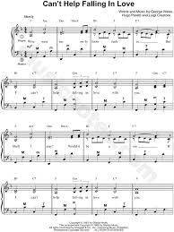 Elvis Presley Can T Help Falling In Love текст Elvis Presley Can T Help Falling In Love Sheet Music In F Major Download Print Sheet Music Cant Help Falling In Love Fall In Love Lyrics