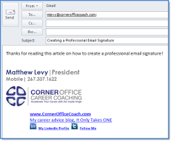How To Create A Professional Email Signature For Your Career Or Job Search Professional Email Signature Email Signatures Job Search