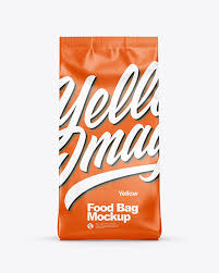 Download Matte Food Bag Mockup In Bag Sack Mockups On Yellow Images Object Mockups