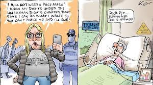 After crushing covid, melbourne emerges wary and more sedate. Mark Knight Cartoon About Karen S Covid Mask Fight Kidsnews