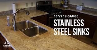 16 gauge vs. 18 gauge stainless steel sinks
