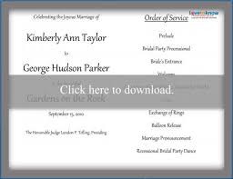 To have a remembrance of the party, take as many photos as you can. Free Wedding Program Templates Lovetoknow