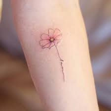 Flower Minimal Tattoo On Forearm In 2020 Flower Tattoo Ear Tattoos Forearm Flower Tattoo