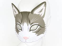 Kleidung & schuhe für tiere. Halbmaske Katze Zum Ausdrucken