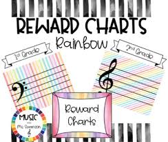 positive behavior reward chart for the music classroom rainbow