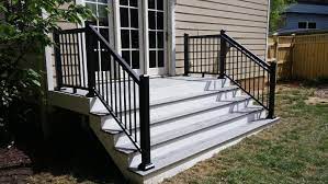 Trex Transcends Island Mist W Black Ultralox Rail Patio New Homes Steps