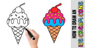 Summer is practically here (for us in the u.s.)! How To Draw An Ice Cream Cone Easy Pictures To Draw Step By Step Dra Easy Pictures To Draw Cute Easy Drawings Pictures To Draw