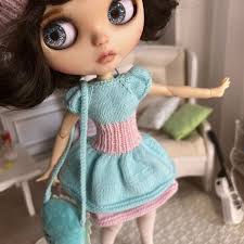 Buy Light Pink Blue Outfit for Blythe Doll. Blythe OOAK Outfit. Online in  India