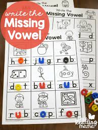 Write The Missing Vowel Worksheets Cvc Words This