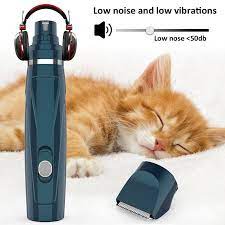 2 In 1 Pet Grooming Machine Pet Dog Cat Hair Trimmer Paw Nail Grinder Rechargeable Dogs Nail Cutter Clipper Dog Nails Pet Calming Pet Grooming
