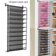 Easy to assemble and very sturdy! 36 Pair Over Door Hanging Shoe Rack 10 Tier Shoes Organizer Wall Mounted Shoe Hanging Shelf For Home Dormitory Shoes Shoe Racks Organizers Aliexpress