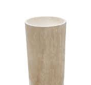 Travertine Pedestal Sink Elegant Round 33.5" Tall