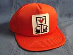 Vintage Canadian Tire Gas Oil Hat Business Advertising Patch Trucker Style Hats Trucker Retro Ads