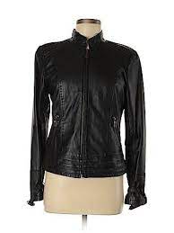 Elements By Vakko 100 Leather Solid Black Leather Jacket Size M 20 Off Leather Jacket Clothes Second Hand Clothes