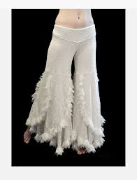 Swan Pants Off White Lace Belly Dance Tribal Fusion Bellydance Latin Dance 135 00 Via Etsy Dance Outfits Belly Dance Costumes Dance Pants