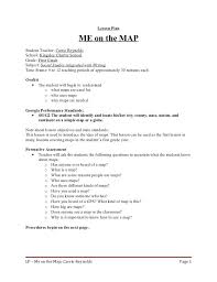 Lesson Plan Me On The Map Kindergarten Math Lesson Lesson How To Plan