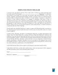 Employee Photo Release Form Company Photo Consent