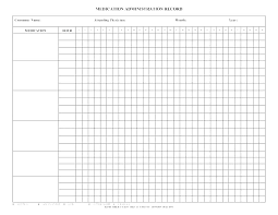 Printable Medication Administration Record Derofc Club