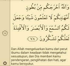 Select qari qari 1 qari 2 qari 3 qari 4. Surah An Nahl Ayat 78 Dan Artinya Brainly Co Id