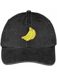 Bananas Fruit Embroidered Pigment Dyed Washed Cotton Baseball Cap Black Ch12g5zgjxr Baseball Cap Hats For Men Cap
