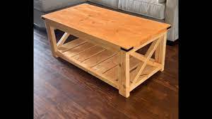 A wheeled coffee table is incomplete without wheels. Rustic X Coffee Table Step By Step Process Diy Inspired By Ana White Youtube