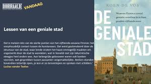 De geniale stad, waarom florence zoveel genieën voortbracht in haar gouden vijftiende eeuw, van koen de vos. Doorbraak Be On Twitter Lessen Van Een Geniale Stad Luckas Vander Taelen Luckasv1 Https T Co 68usee6ys7