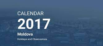 Year 2017 Calendar Moldova