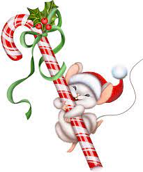 Christmas Candy Cane And Mouse Png Clipart Christmas Art Christmas Mouse Vintage Christmas Cards