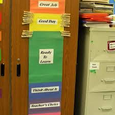 a color classroom behavior chart using clothespins