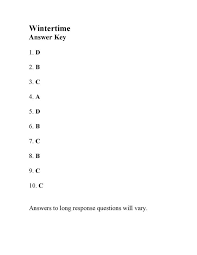 Wintertime Answers Nonfiction Reading Activities Nonfiction Reading Reading Comprehension Worksheets