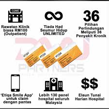 .rm 100,000 ( mengikut umur)  lebih 112 cawangan #panel #hospital seluruh malaysia  pilihan perlindungan sehingga umur 88 tahun  aplikasi 'etiqa healthcare' di telefon bimbit  dengan pilihan pakej: Etiqa Takaful Medical Card Malaysia By Your Trusted Takaful Planner Home Facebook