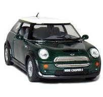KiNSMART Mini Cooper S 5inch 1:28 Scale Die Cast Metal Model Toy Cars Green