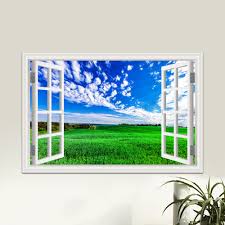 قطعة واحدة من ملصق المناظر الطبيعية للمراعي على شكل طبيعة جبلية ملصق حائط مصنوع من الفينيل ثلاثي الأبعاد ملصق حائط لعرض النوافذ ديكور من ماد Leather Bag