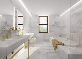 Complement your design with refined elegance by using this tile in your interior spaces. Carrara Marble Bathroom Houzz