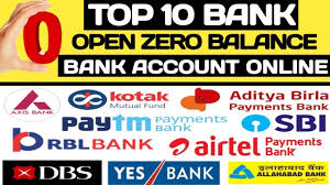 The number one million consists of six zeros. Top 10 Bank Open Zero Balance Bank Account Online Youtube