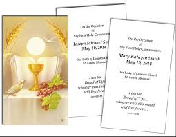 For the best results, print them on some thin cardstock and compose a little prayer with your. First Communion Personalized Holy Cards