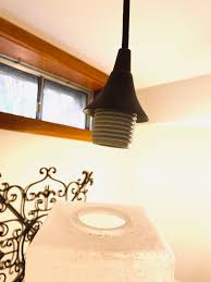 Gently fold the wires into the canopy and secure the pendant light to the threaded studs with two decorative nuts. Convert A Recessed Light To A Pendant Light A Midlife Home Health Style Hobby Blog