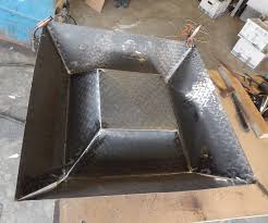 Of 3/4 fire glass to increase your fire's vibrancy and sparkle. How To Make A Cool And Compact Fire Pit From Half A Sheet Of Steel Metal Tree Wall Art Welding Art Projects Welding Art