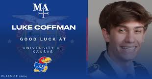 Senior Spotlight: Congratulations to Luke Coffman who will be attending  University of Kansas next fall. #WeAreMA #classof2024🎓