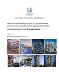 A new project sun elecasa is on process and it is designed like a sky villa near lulu mall trivandrum. Flats In Trivandrum Apartments In Trivandrum Top Builders In Trivandrum Heather Homes By Melonwoodhomeskochi Issuu