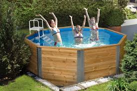 Kleiner whirlpool halbversenkt mit holzumrandung. Swimmingpool Holz Badespass Fur Zuhause Weka Holzbau