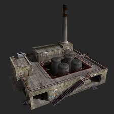 3d Model Small Factory Factory Architecture 3d Model Architecture Elevation