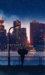 Iphone Anime Night City Wallpaper Wallpaper background whatsapp iphone mobile street night.
